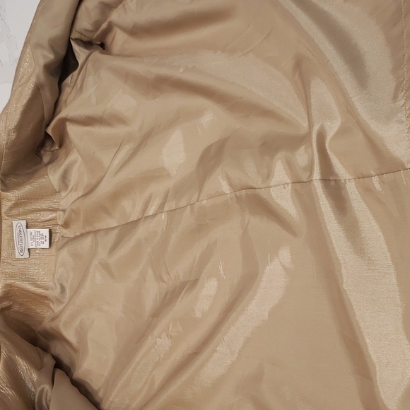 Northern Reflections Pea Coat Blazer Gold Shimmery Ladies Size Medium - Picture 12 of 16